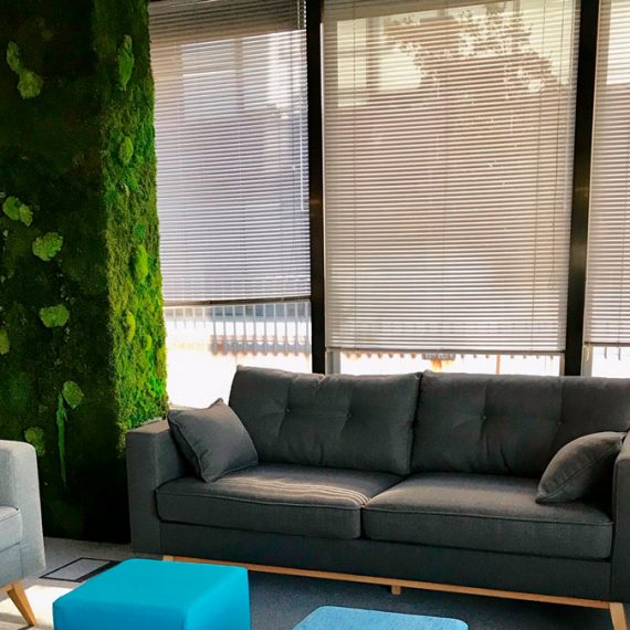 Jardines verticales en oficinas de Pozuelo